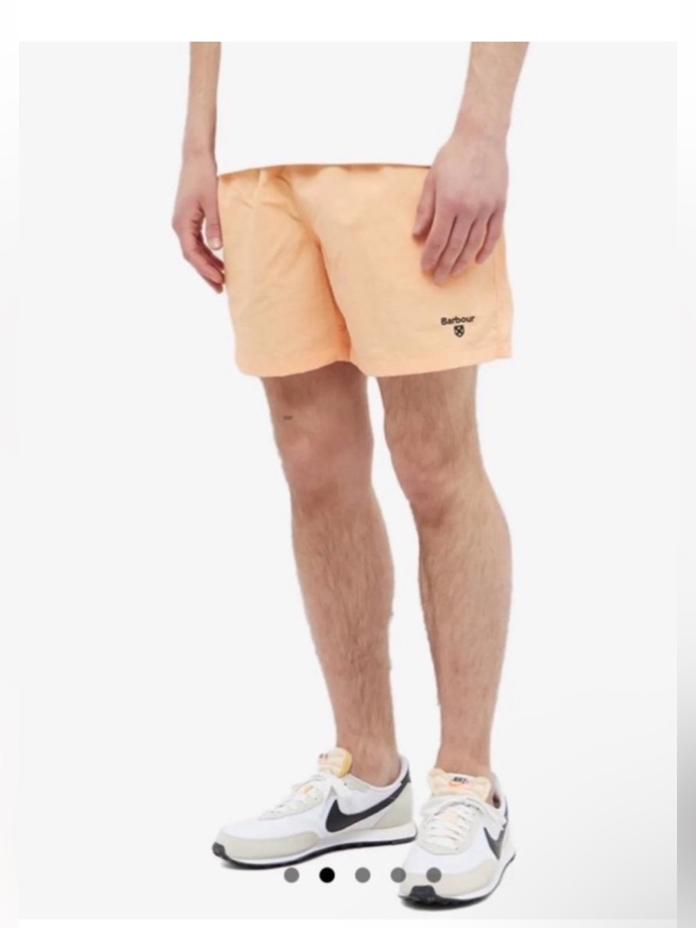 Barbour men’s Swim Shorts brief Lined Orange Peach Size Large
